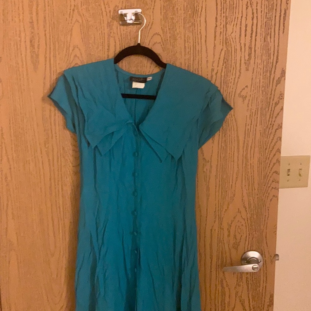 Vintage Tiffany blue sleeveless dress